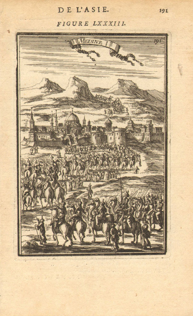 SAUDI ARABIA. View of Medina Madinah. Masjid Mosque. 'Medine'. MALLET 1683